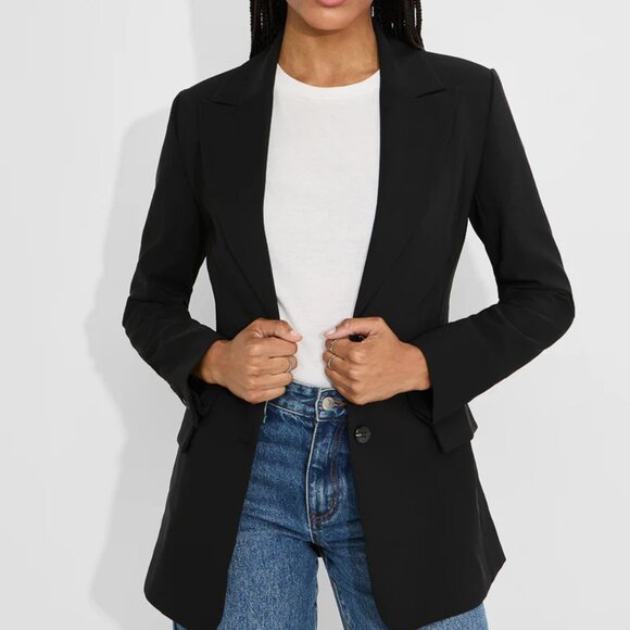 Shoe Dazzle Jackets & Blazers - Shoedazzle Tailored City Blazer Caviar Black Sz XL NWT